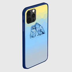 Чехол для iPhone 12 Pro Совиная нежность, цвет: 3D-тёмно-синий — фото 2
