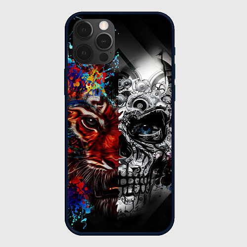 Чехол iPhone 12 Pro TIGER / 3D-Черный – фото 1