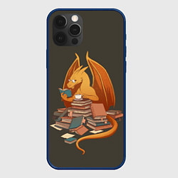 Чехол для iPhone 12 Pro Book Dragon, цвет: 3D-тёмно-синий