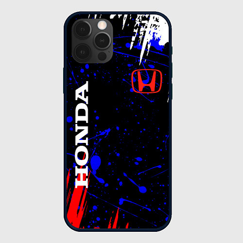 Чехол iPhone 12 Pro HONDA / 3D-Черный – фото 1