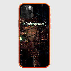 Чехол iPhone 12 Pro Киберпанк - Город в паутинке