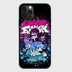 Чехол для iPhone 12 Pro Friday Night Funkin Neon, цвет: 3D-черный