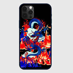 Чехол для iPhone 12 Pro Огненный Дракон, цвет: 3D-черный