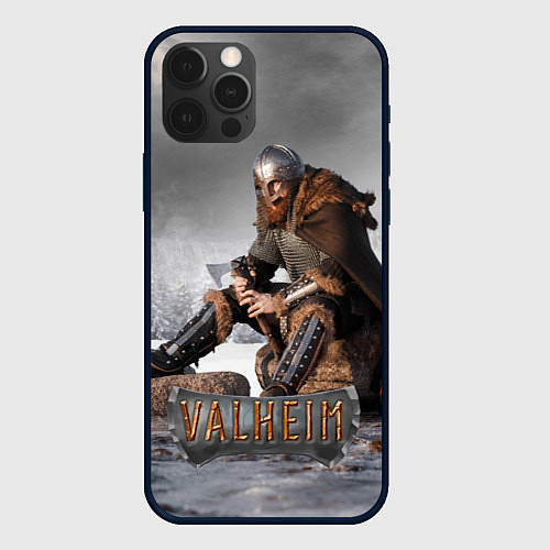 Чехол iPhone 12 Pro Valheim Викинг / 3D-Черный – фото 1