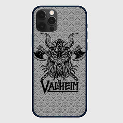 Чехол для iPhone 12 Pro Valheim Viking dark, цвет: 3D-черный
