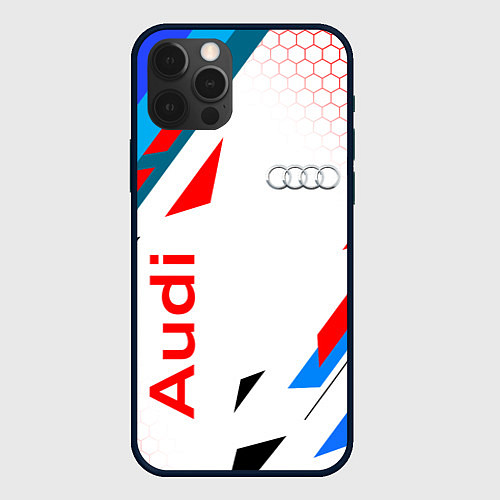 Чехол iPhone 12 Pro AUDI АУДИ SPORT / 3D-Черный – фото 1