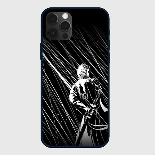 Чехол iPhone 12 Pro Вирджил под дождём / 3D-Черный – фото 1