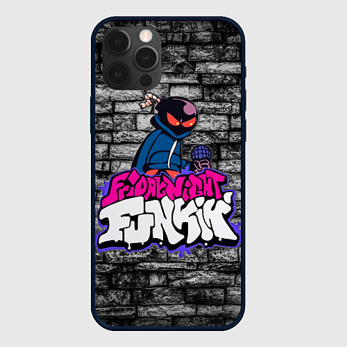 Чехол iPhone 12 Pro Friday Night Funkin Bomb man B / 3D-Черный – фото 1