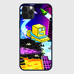 Чехол для iPhone 12 Pro Geometry Dash: Art, цвет: 3D-черный