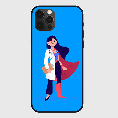 Чехол iPhone 12 Pro Медсестра Super Nurse Z / 3D-Черный – фото 1