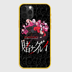 Чехол для iPhone 12 Pro Kakegurui Безумный азарт, цвет: 3D-желтый