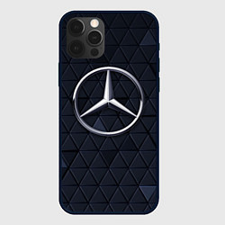 Чехол для iPhone 12 Pro MERCEDES BENZ 3D Geometry 3Д, цвет: 3D-черный