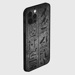 Чехол для iPhone 12 Pro Египетские Иероглифы 3D, цвет: 3D-черный — фото 2