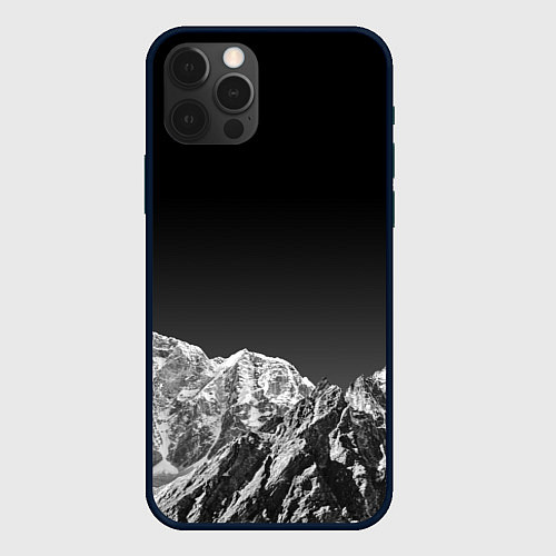 Чехол iPhone 12 Pro ГОРЫ В МОЕМ СЕРДЦЕ КАМУФЛЯЖ / 3D-Черный – фото 1