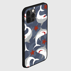 Чехол для iPhone 12 Pro Акулы, цвет: 3D-черный — фото 2
