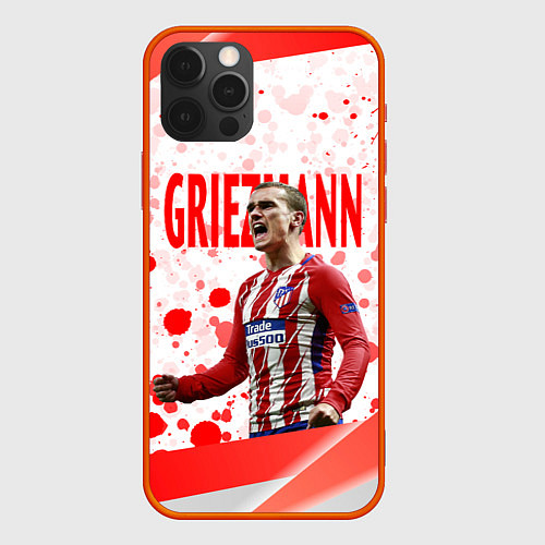 Чехол iPhone 12 Pro Антуан Гризманн Antoine Griezmann спина Z / 3D-Красный – фото 1