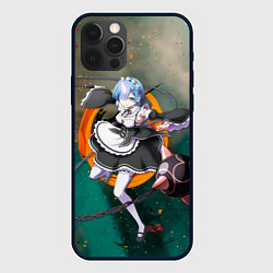 Чехол для iPhone 12 Pro Rem, цвет: 3D-черный