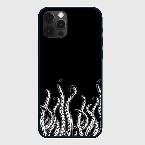 Чехол iPhone 12 Pro Octopus Щупальца / 3D-Черный – фото 1
