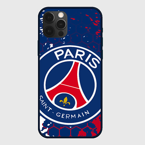 Чехол iPhone 12 Pro ФК ПСЖ FC PSG PARIS SG / 3D-Черный – фото 1