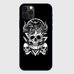 Чехол iPhone 12 Pro Черепа и Вороны Skulls Raven