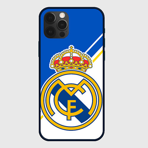 Чехол iPhone 12 Pro REAL MADRID РЕАЛ МАДРИД / 3D-Черный – фото 1