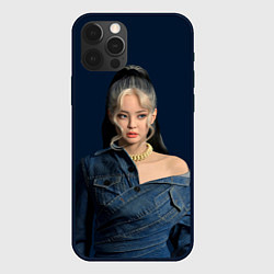 Чехол для iPhone 12 Pro Jennie jeans, цвет: 3D-черный