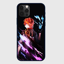 Чехол для iPhone 12 Pro ТАРТАЛЬЯ - GENSHIN IMPACT NEON, цвет: 3D-черный