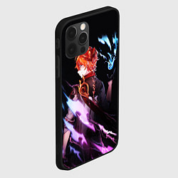 Чехол для iPhone 12 Pro ТАРТАЛЬЯ - GENSHIN IMPACT NEON, цвет: 3D-черный — фото 2