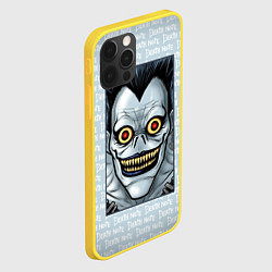 Чехол для iPhone 12 Pro Death Note надписи Рюк, цвет: 3D-желтый — фото 2