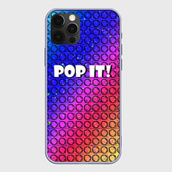 Чехол для iPhone 12 Pro Pop It! Simple Dimple, цвет: 3D-светло-сиреневый