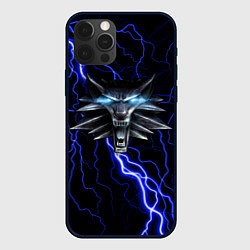 Чехол для iPhone 12 Pro THE WITCHER МОЛНИЯ BLUE, цвет: 3D-черный