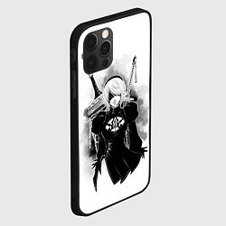 Чехол для iPhone 12 Pro 2B Nier Automata, цвет: 3D-черный — фото 2