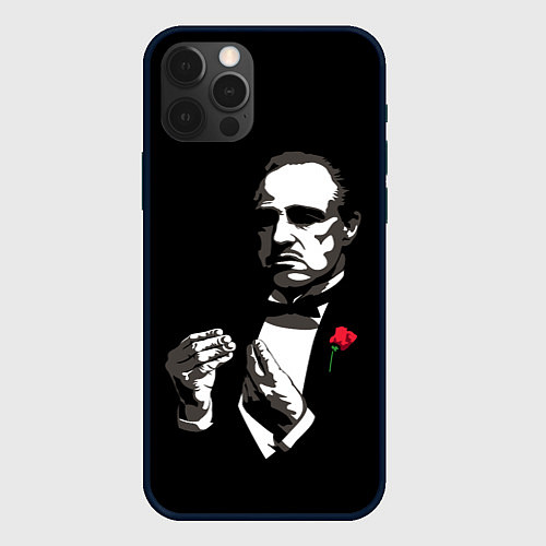 Чехол iPhone 12 Pro Крёстный Отец The Godfather / 3D-Черный – фото 1