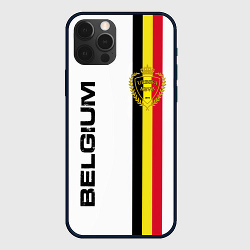 Чехол iPhone 12 Pro СБОРНАЯ БЕЛЬГИИ / 3D-Черный – фото 1