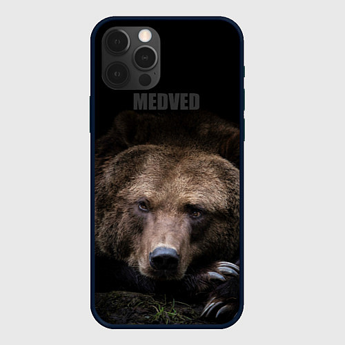 Чехол iPhone 12 Pro Русский MEDVED / 3D-Черный – фото 1