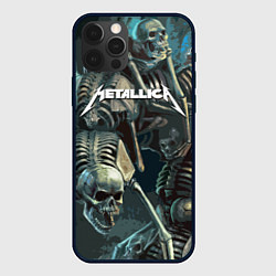 Чехол для iPhone 12 Pro Metallica Metal Skull, цвет: 3D-черный