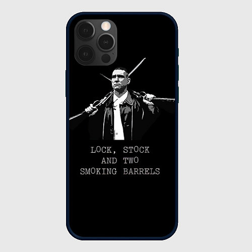 Чехол iPhone 12 Pro Карты Деньги 2 Ствола Боевик / 3D-Черный – фото 1