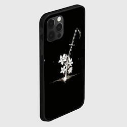 Чехол для iPhone 12 Pro Nier - Sword and Flowers, цвет: 3D-черный — фото 2