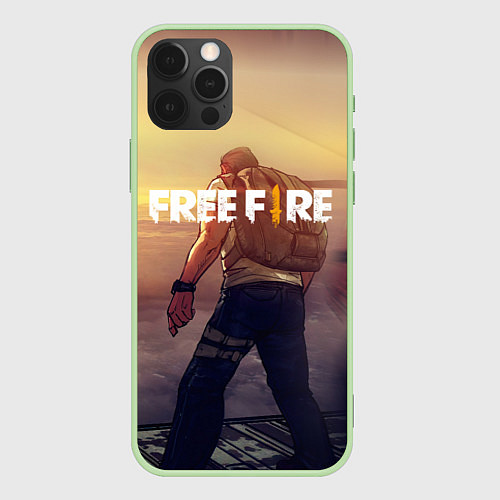 Чехол iPhone 12 Pro FREEFIRE БЕЙСЕР Z / 3D-Салатовый – фото 1