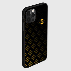 Чехол для iPhone 12 Pro BINANCE БИНАНС ПАТТЕРН, цвет: 3D-черный — фото 2