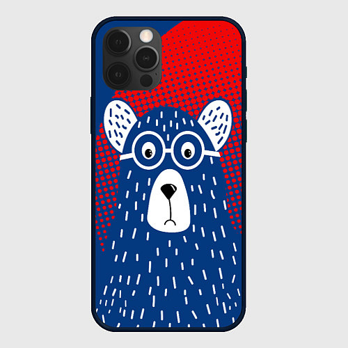 Чехол iPhone 12 Pro Медведь / 3D-Черный – фото 1
