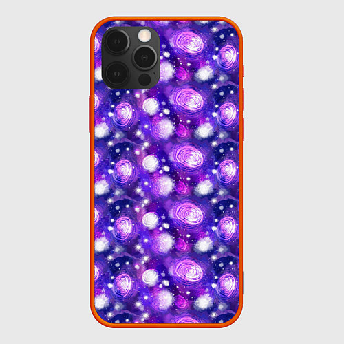 Чехол iPhone 12 Pro Galaxy / 3D-Красный – фото 1