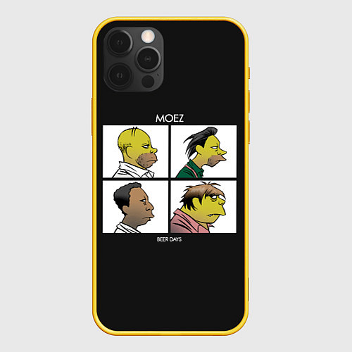Чехол iPhone 12 Pro Mozes band / 3D-Желтый – фото 1