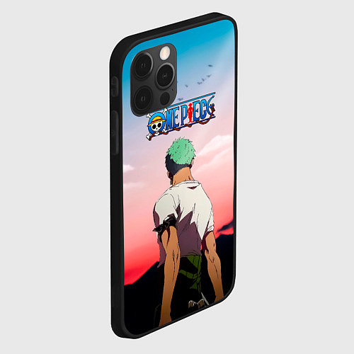 Чехол iPhone 12 Pro Ророноа Зоро эпичный One Piece / 3D-Черный – фото 2