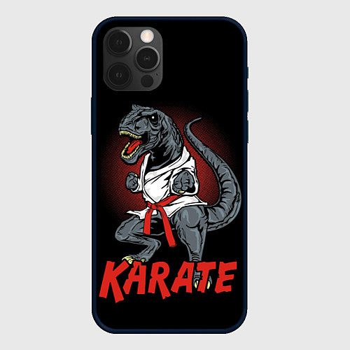 Чехол iPhone 12 Pro KARATE T-REX / 3D-Черный – фото 1