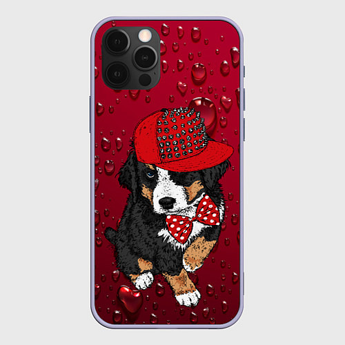 Чехол iPhone 12 Pro Cool Dog / 3D-Светло-сиреневый – фото 1