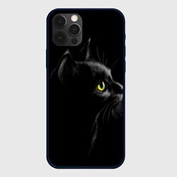Чехол для iPhone 12 Pro Черный кот, цвет: 3D-черный