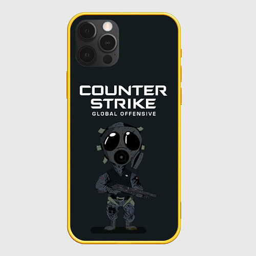 Чехол iPhone 12 Pro CS GO COUNTER TERRORIS Z / 3D-Желтый – фото 1