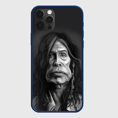 Чехол iPhone 12 Pro Steven Tyler AEROSMITH Z / 3D-Тёмно-синий – фото 1