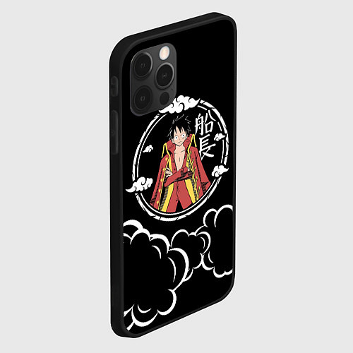 Чехол iPhone 12 Pro Манки Д Луффи One Piece / 3D-Черный – фото 2